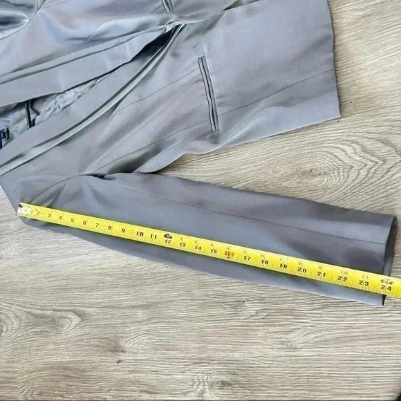 FRENCH CONNECTION GREY  SATIN BLAZER SATIN BUTTONS SIZE 4 - Picture 13 of 16